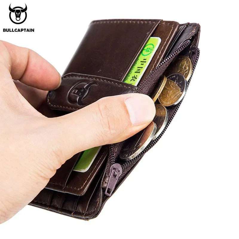 BULLCAPTAIN RFID Blocking Leather Card Holder 5