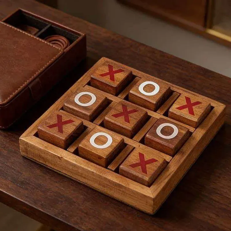 Classic Wooden Tic Tac Toe Game 3