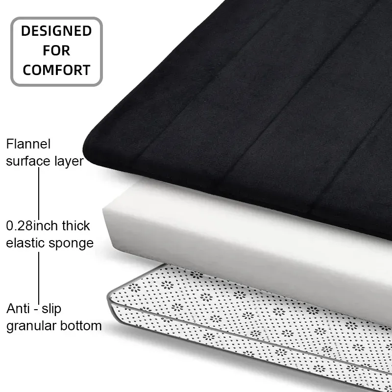 Ultra Soft Non-Slip Bath Rug Dark Gray 2