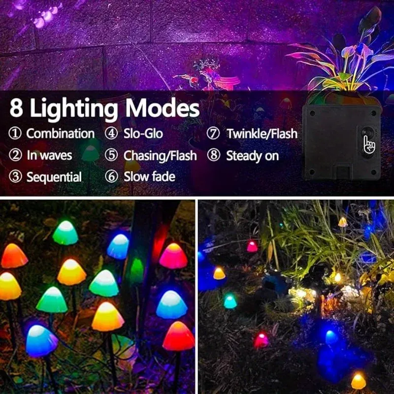 Solar Mushroom Pathway Lights 3