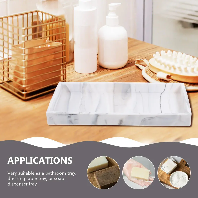Silicone Bathroom Vanity Tray Organizer 1