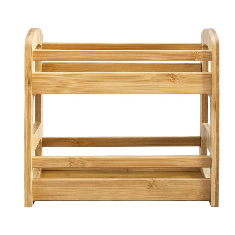 2-Tier Bamboo Spice Rack Organizer 5