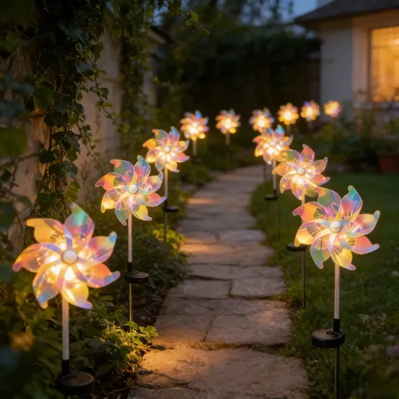 Solar Pinwheel Garden Lights (2pc) 5