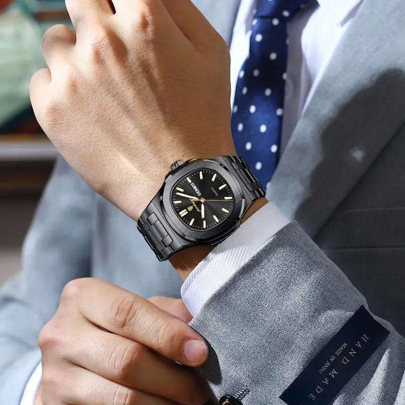 POEDAGAR Luxury Square Men's Watch 6