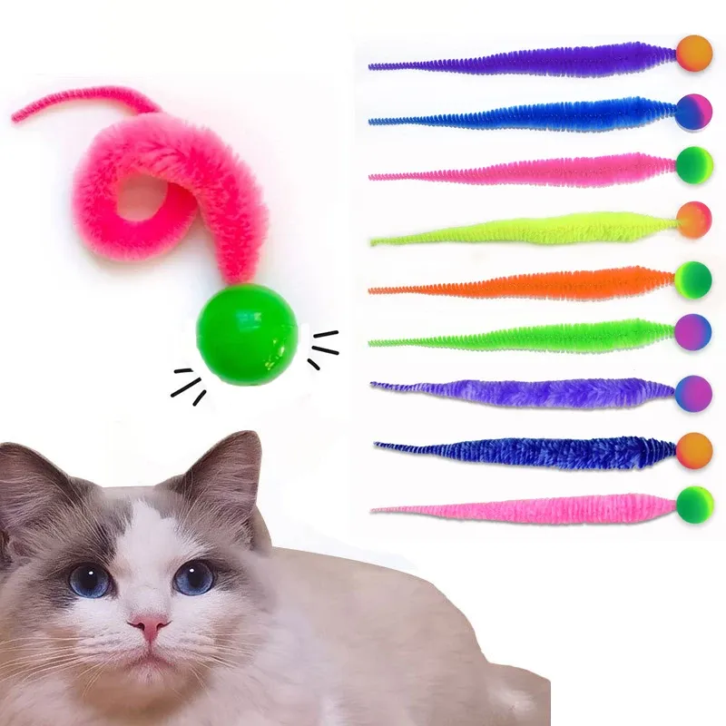 Tickle Cat Bouncing Worm Ball Toy 2