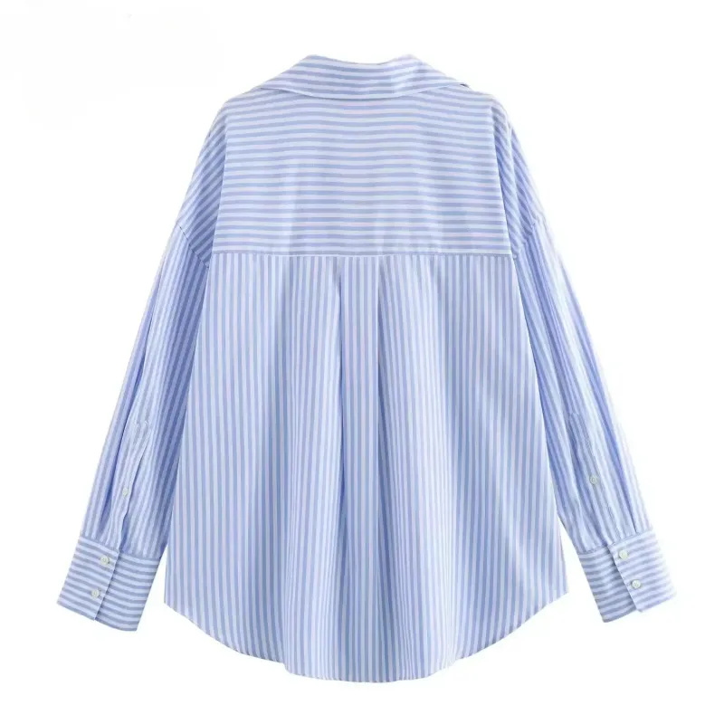 Cotton Oxford Lapel Blouse 6