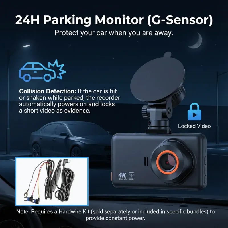 4K+2K Dual Dash Cam GPS WiFi 6