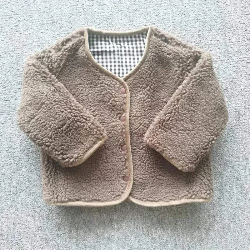 Kids Reversible Plush Plaid Jacket 6