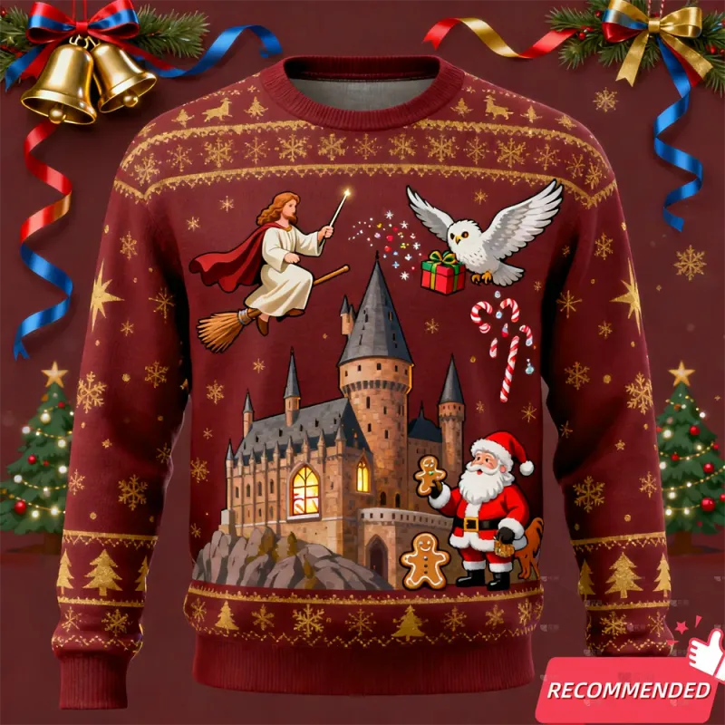 T-Rex Jesus Christmas Ugly Sweater 6
