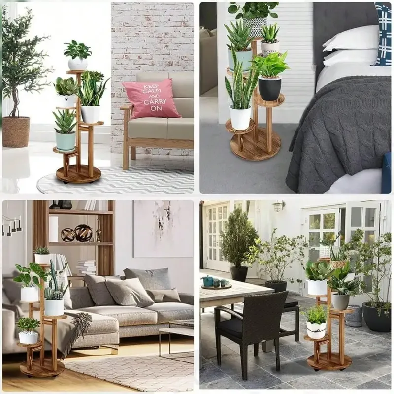 5-Tier Wood Plant Stand 4
