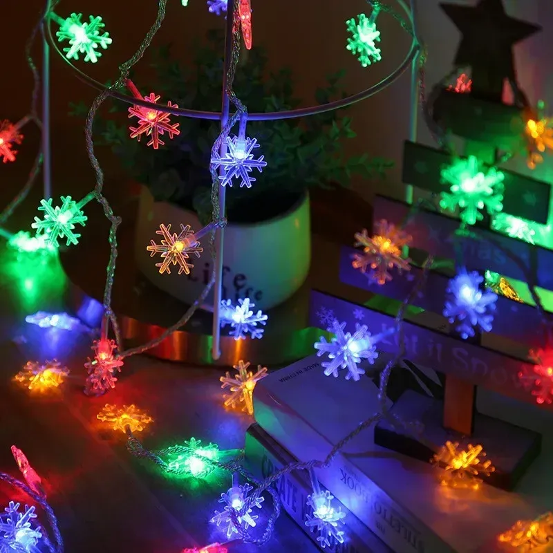 Сонячна LED-гіралнда у вигляді сніжинки‑феї 5