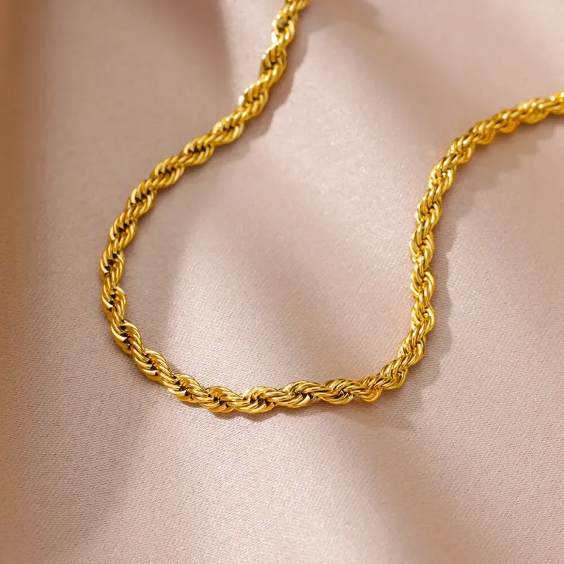 Gold Chain Anklet Stainless Steel 2