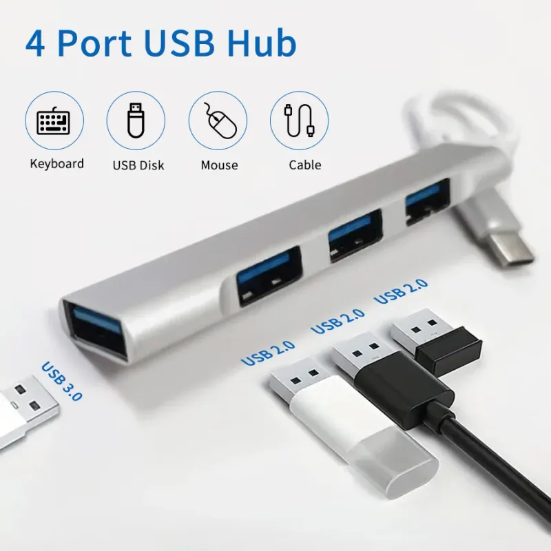4-Port USB-C Hub with OTG 2