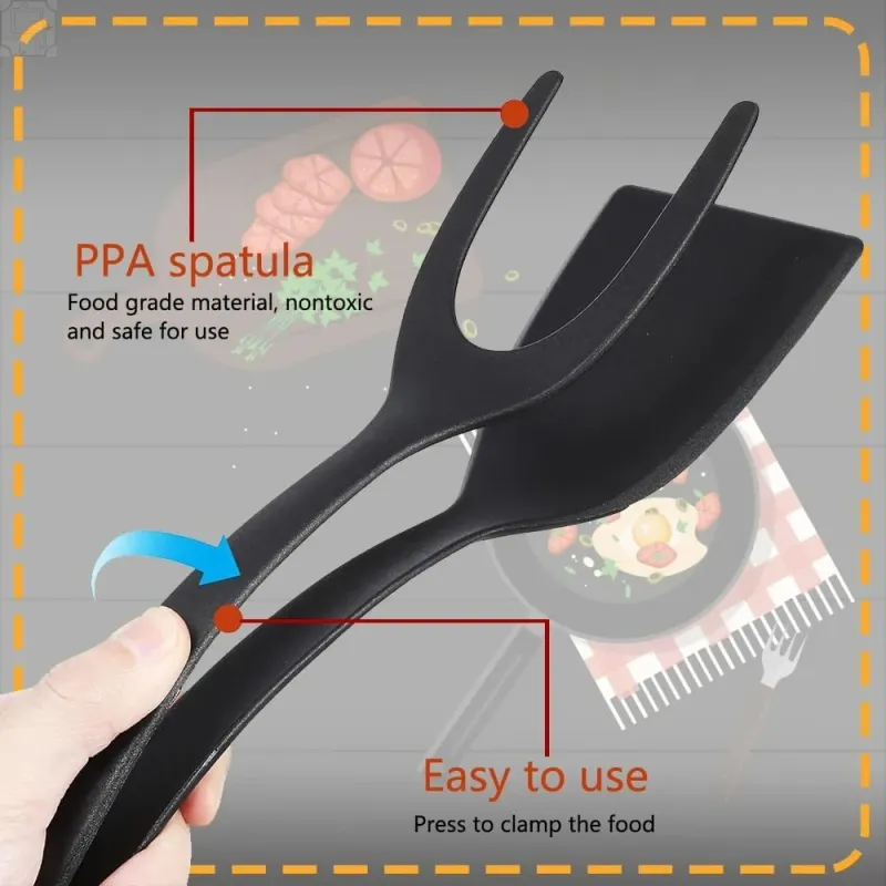 2-in-1 Flip Spatula Tongs Tool 3