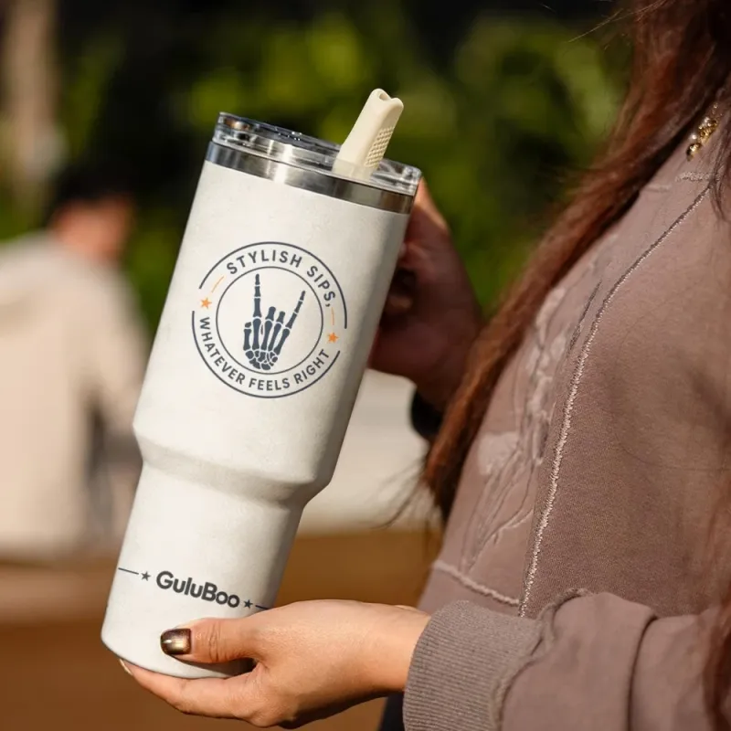 40oz Skull Print Insulated Tumbler 4