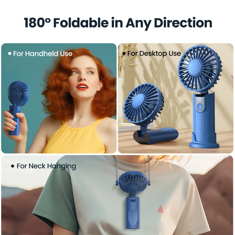 Mini Portable USB Rechargeable Handheld Fan 6