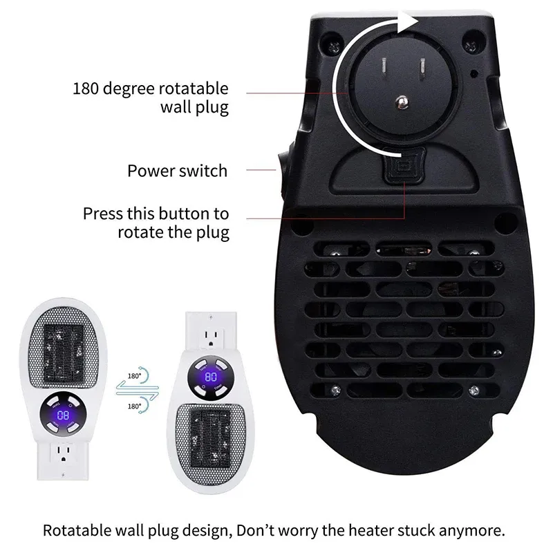 Portable Mini Space Heater with Remote 5