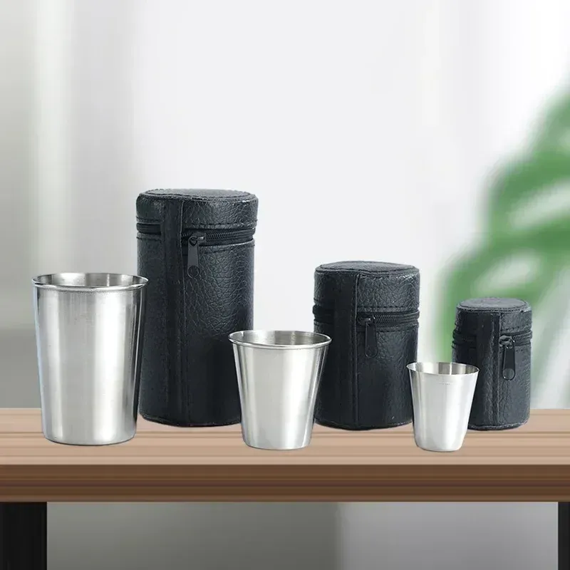 4PCS Stainless Steel Camping Cups Set 3