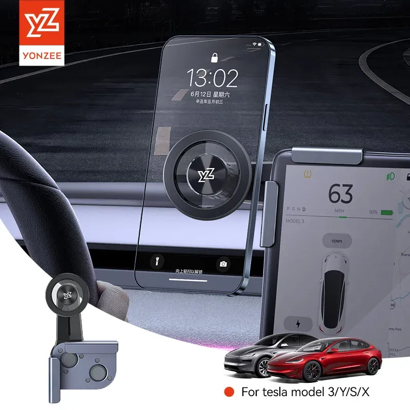 YZ Tesla Model Y Magnetic Phone Holder 1