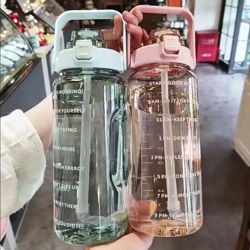 2L Straw Plastic Water Bottle 1