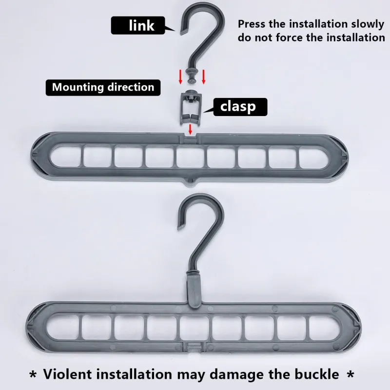 Foldable 9-Hole Collapsible Hanger 4