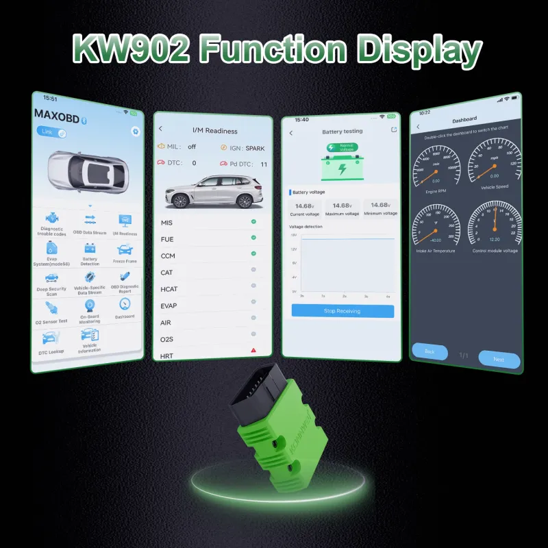 KONNWEI KW902 Bluetooth OBD2 Scanner 6
