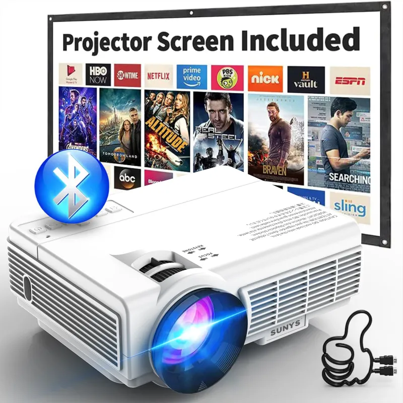 SUNYS MINI Portable 4K Projector with Screen 1