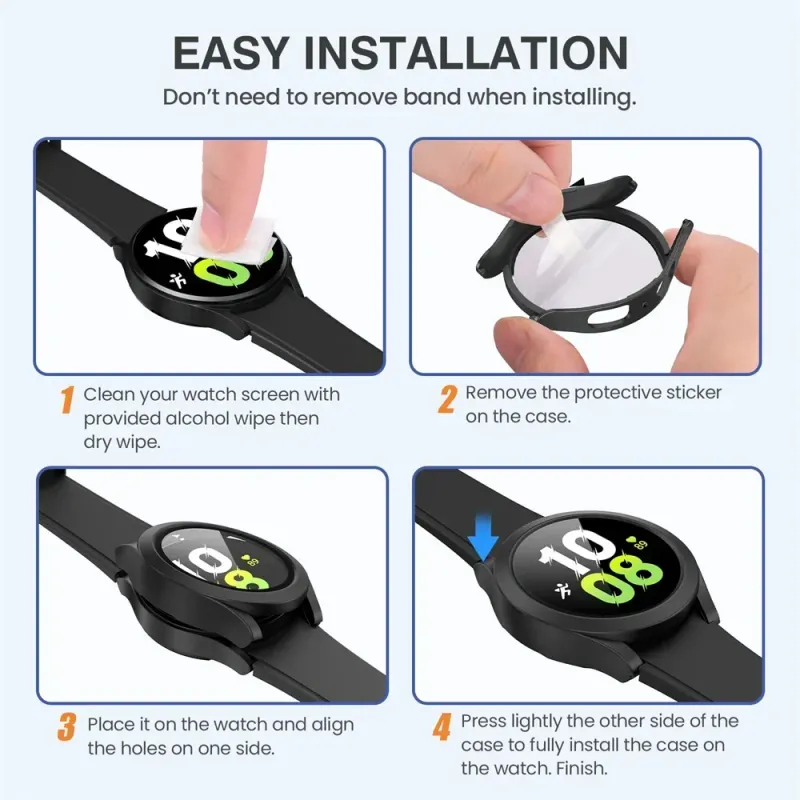 Galaxy Watch Tempered Glass + PC Case 44mm 40mm 6
