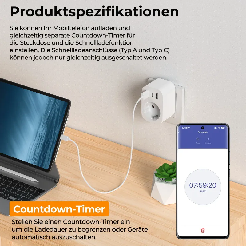 Smart WiFi Plug with USB & Power Monitor 4