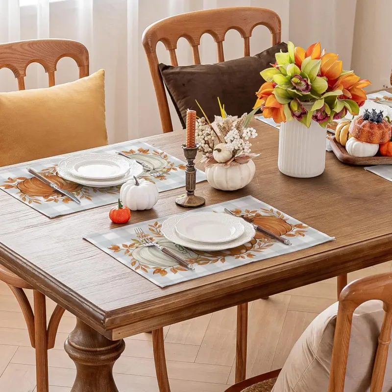 Romanstile Fall Buffalo Plaid Placemat 3