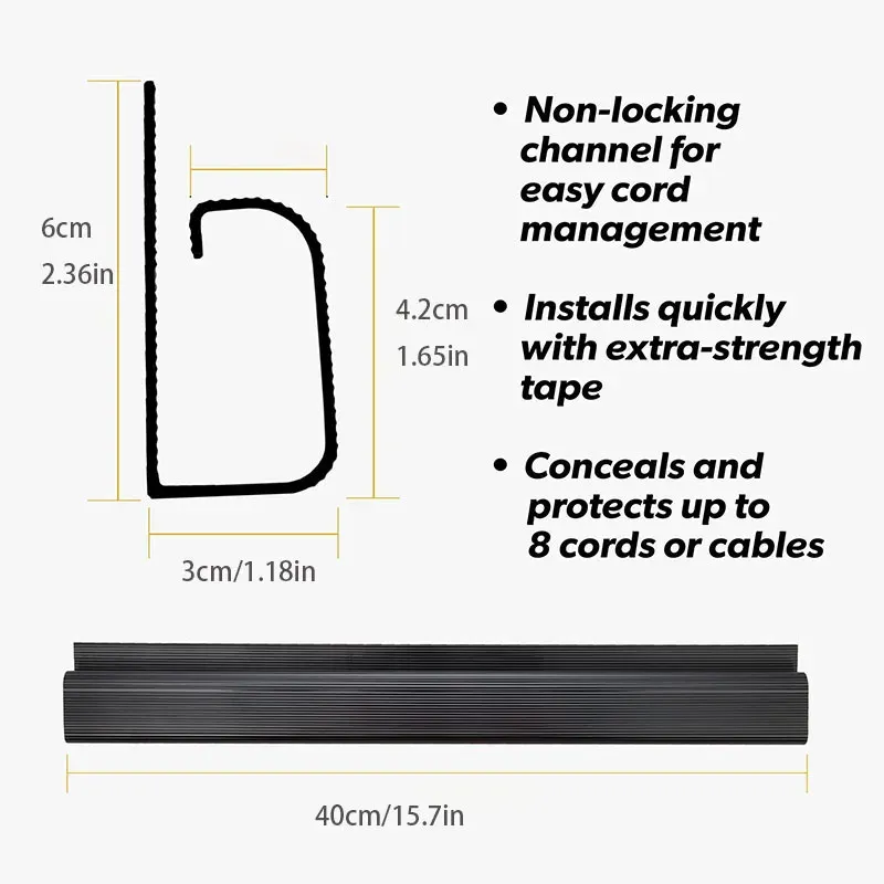 White Under Desk Cable Management Tray 4