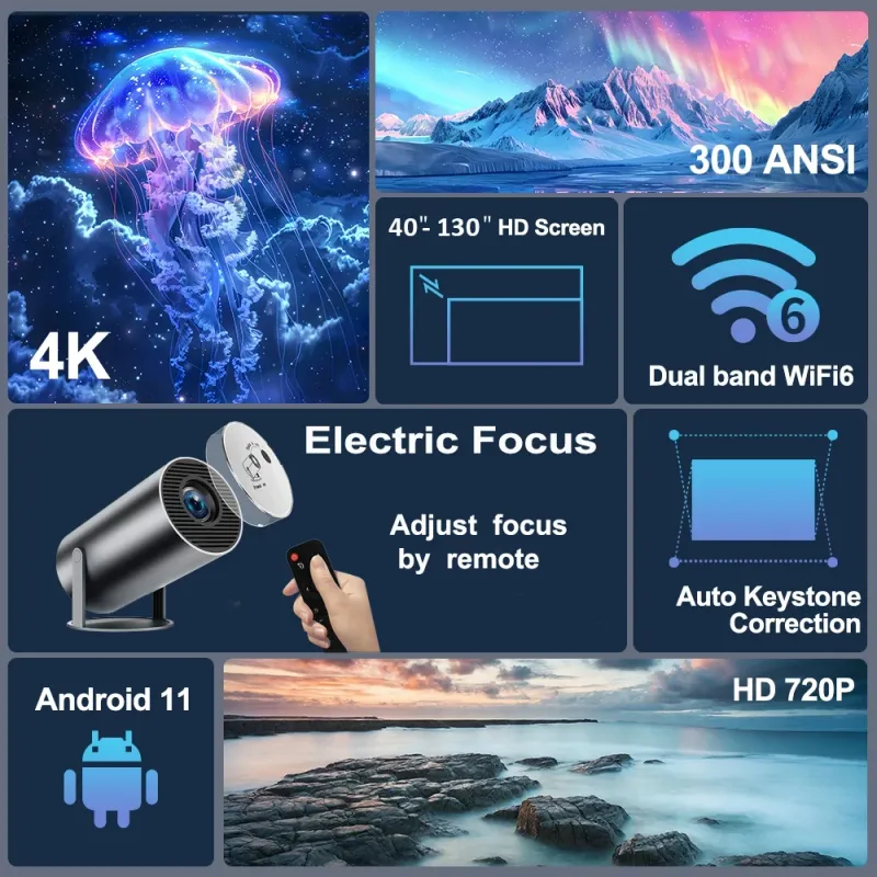 DITONG HY300 Plus 4K Android Projector 2