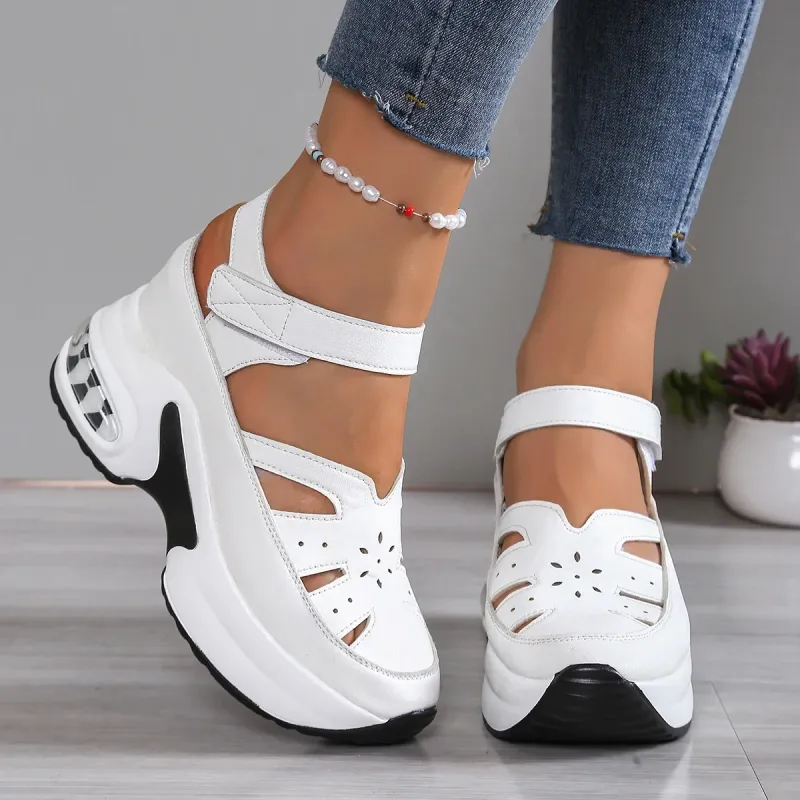 Closed Toe Wedge Sandals for Women 2