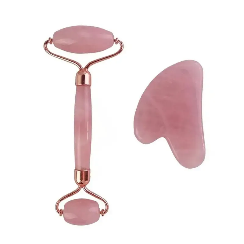Rose Quartz Gua Sha Facial Set 5