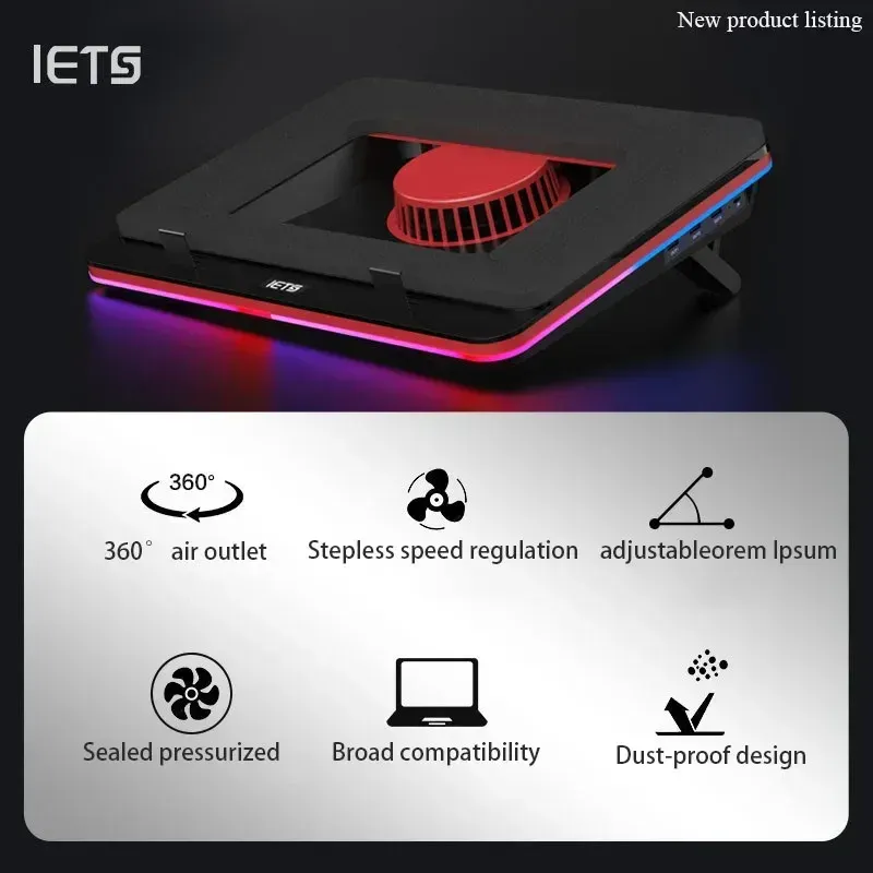 IETS GT500 Laptop Cooling Stand 5000RPM 6
