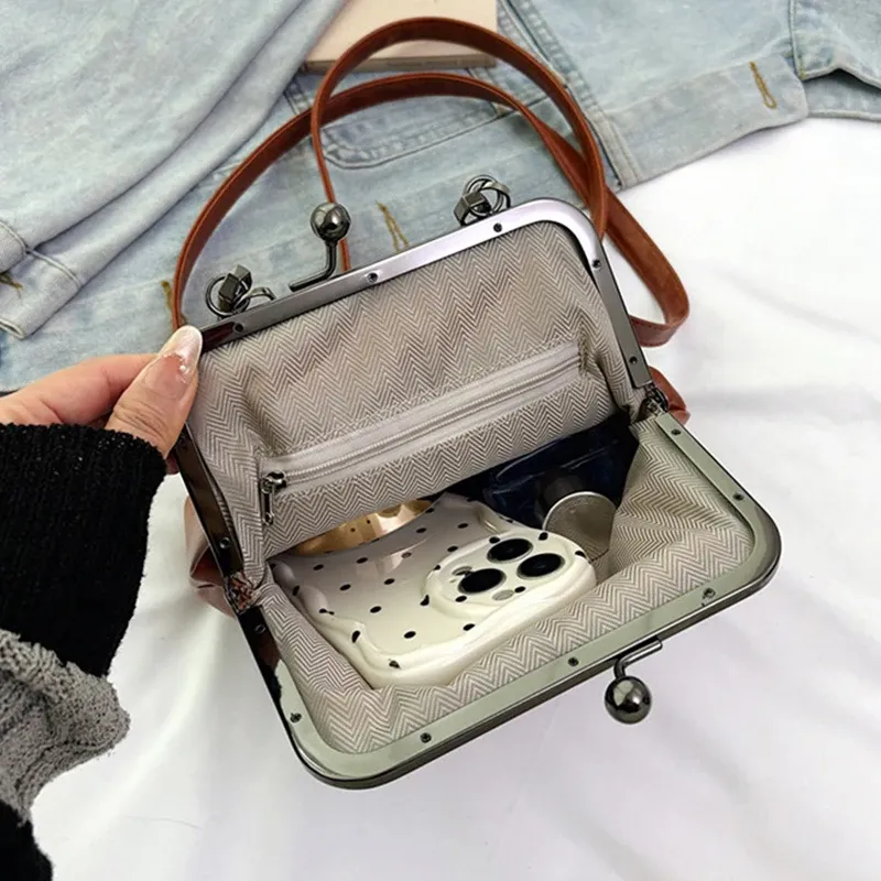 Vintage Brown PU Leather Crossbody Bag 6
