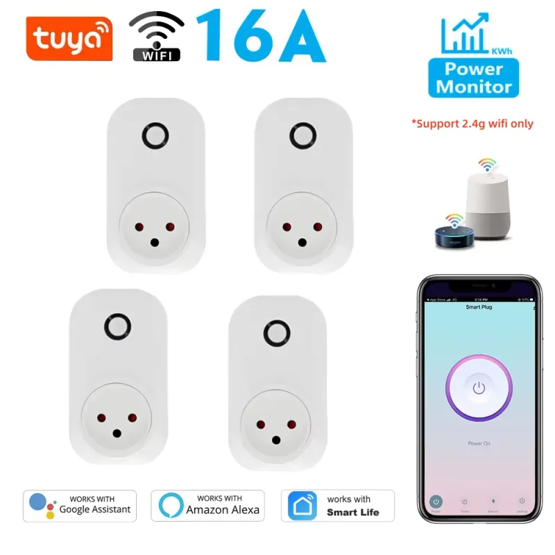 Tuya Smart WiFi Socket Israel Plug 16A 1