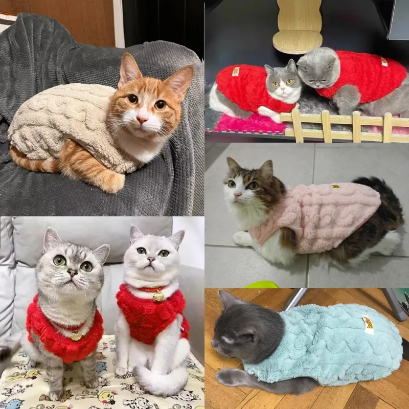 Warm Fleece Pet Sweater for Cats & Dogs 5