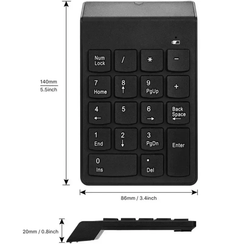 Wireless 18-Key Numeric Keypad 3
