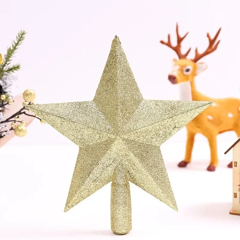 Pink Star Christmas Tree Top Decoration 4