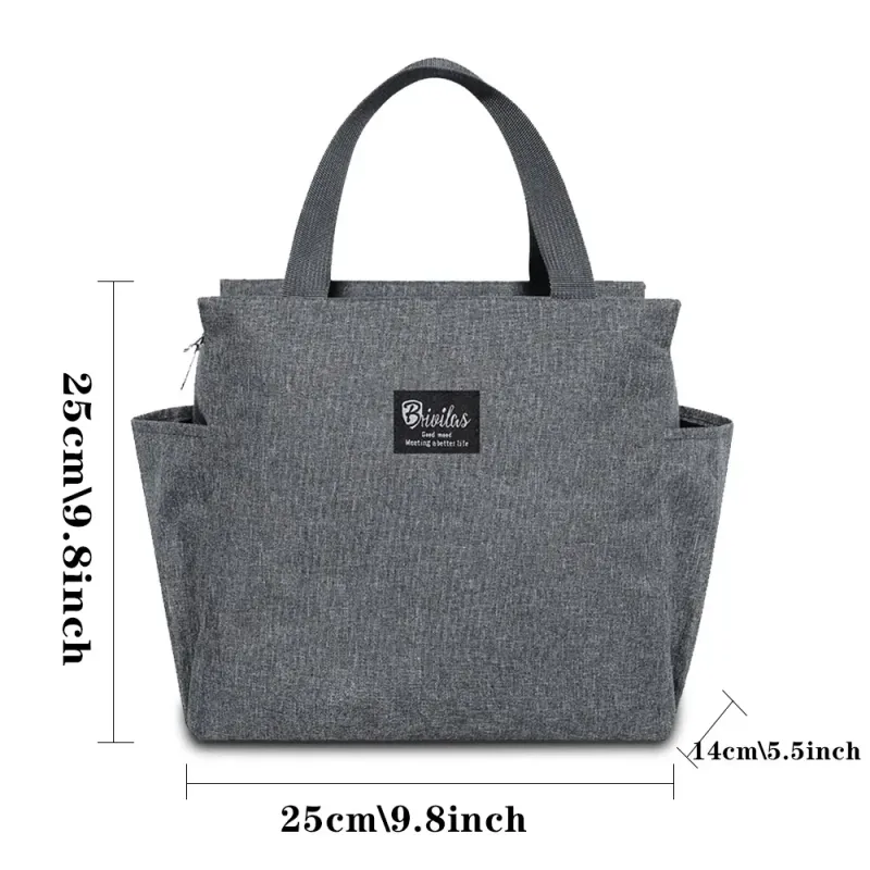 Cute Grey Garland Letter Thermal Lunch Bag 2