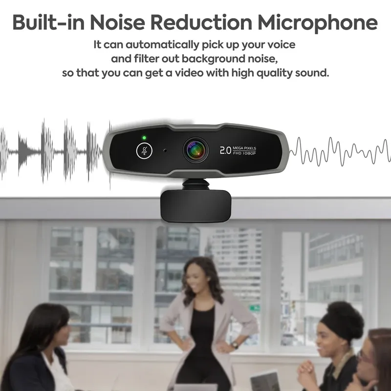 4K HD Webcam with Mic & Tripod 4