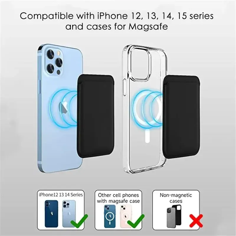Magnetic Leather Wallet Card Holder & Phone Stand 3