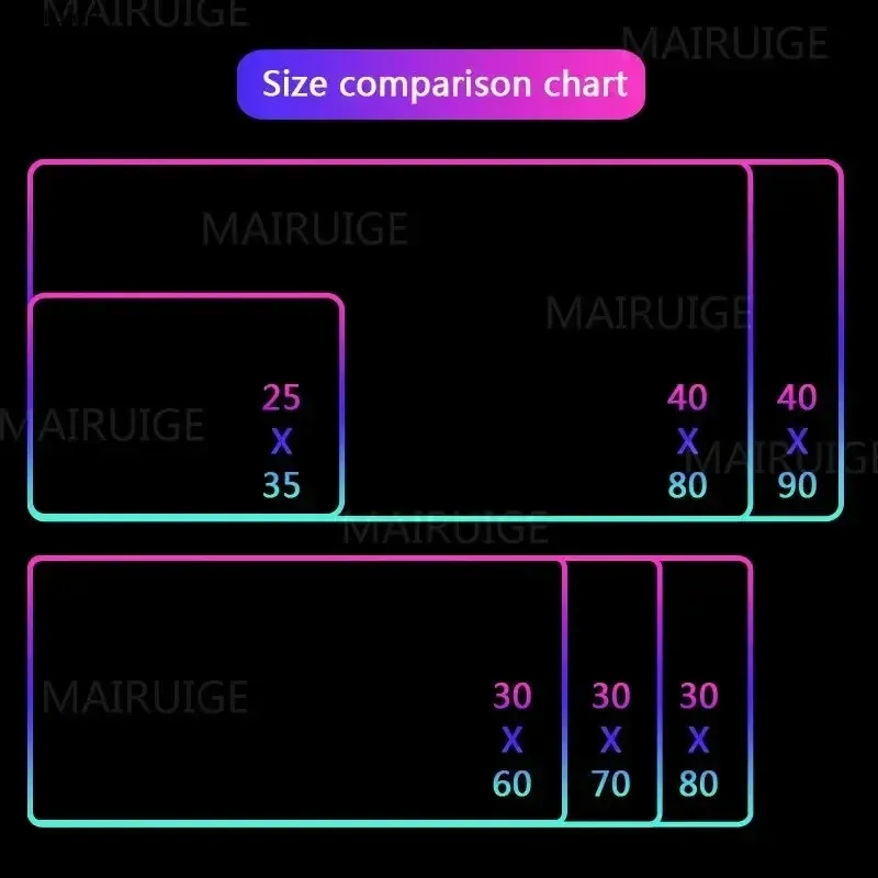 XXL RGB Gaming Mouse Pad - 3D LED Desk Mat 5