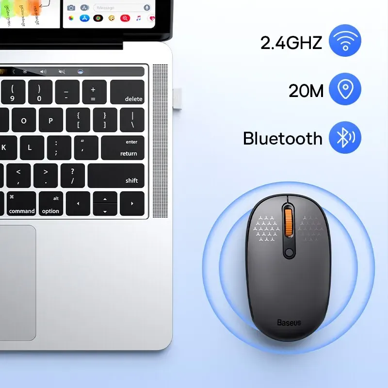 Baseus F01B Bluetooth Silent Wireless Mouse 4