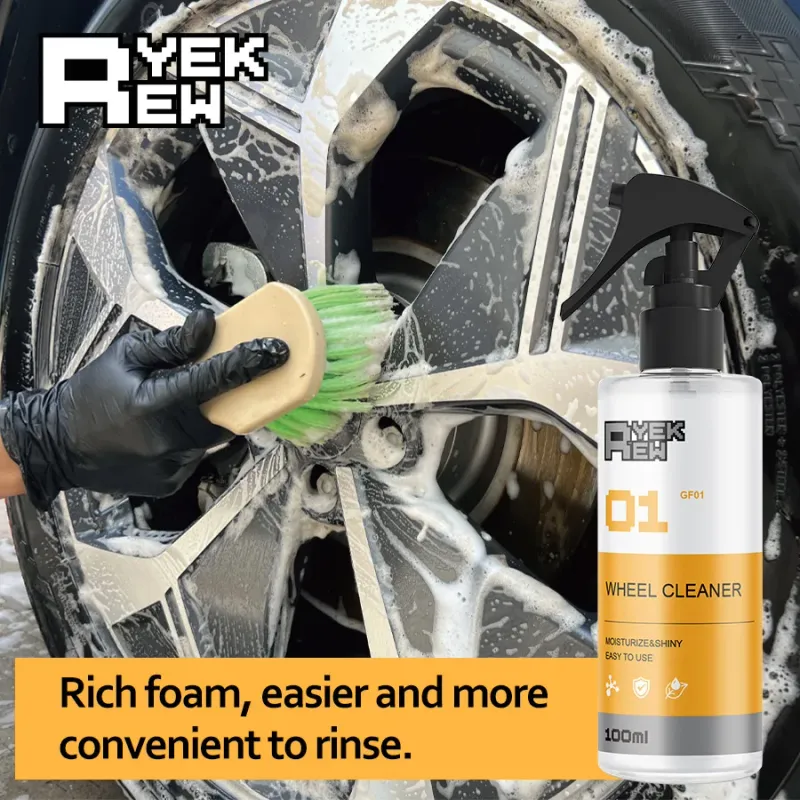 Tire Cleaner Foam Spray & Black Tire Shine 4