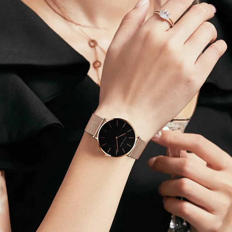Nordic Rose Gold Ladies Watch 36mm Quartz 3