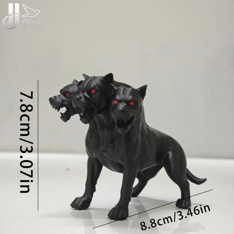 Gothic Three-Headed Dog Statue 6