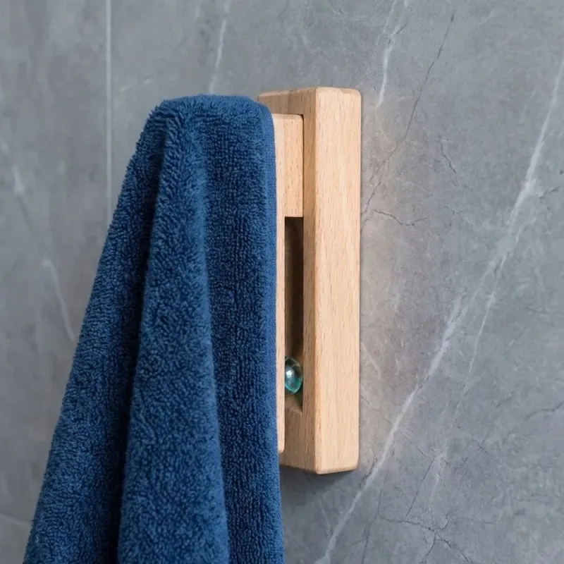 Solid Wood Adhesive Towel Hook 4