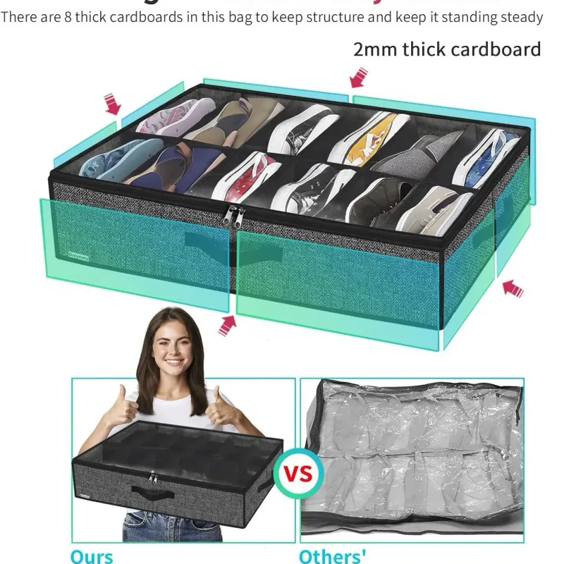 Under Bed Shoe Organizer Box 4